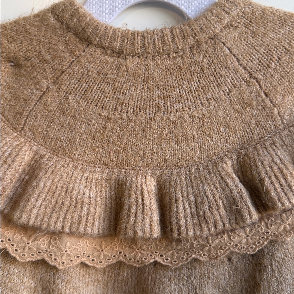 Zara Camel Ruffle Cardigan - Picture 8 of 12